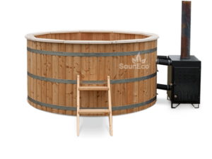 Large wooden hot tub from Sauneco