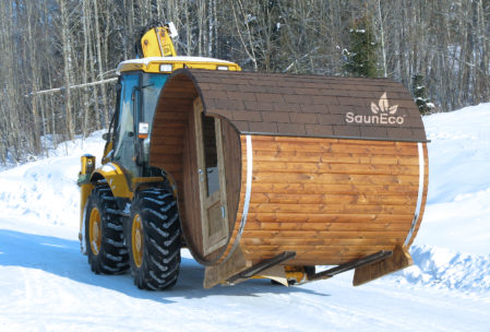 Wooden Barrel Sauna T20H from Sauneco