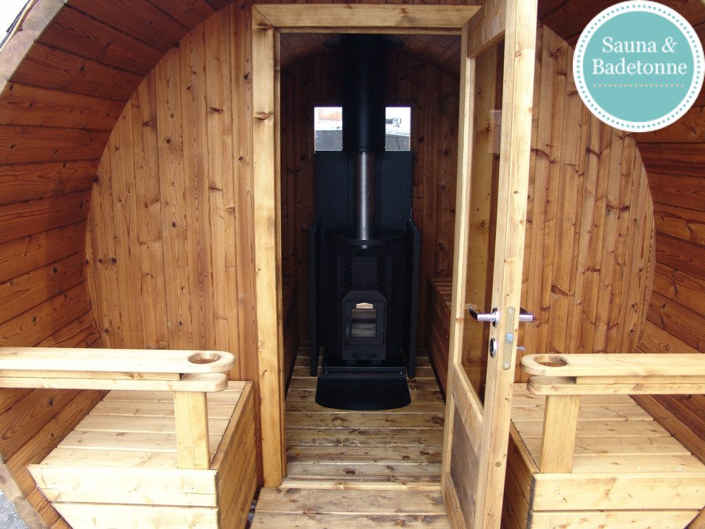 Bambino 2,7m– praktische und kompakte Fasssauna (Saunaraum und Terrasse) – Bild 14